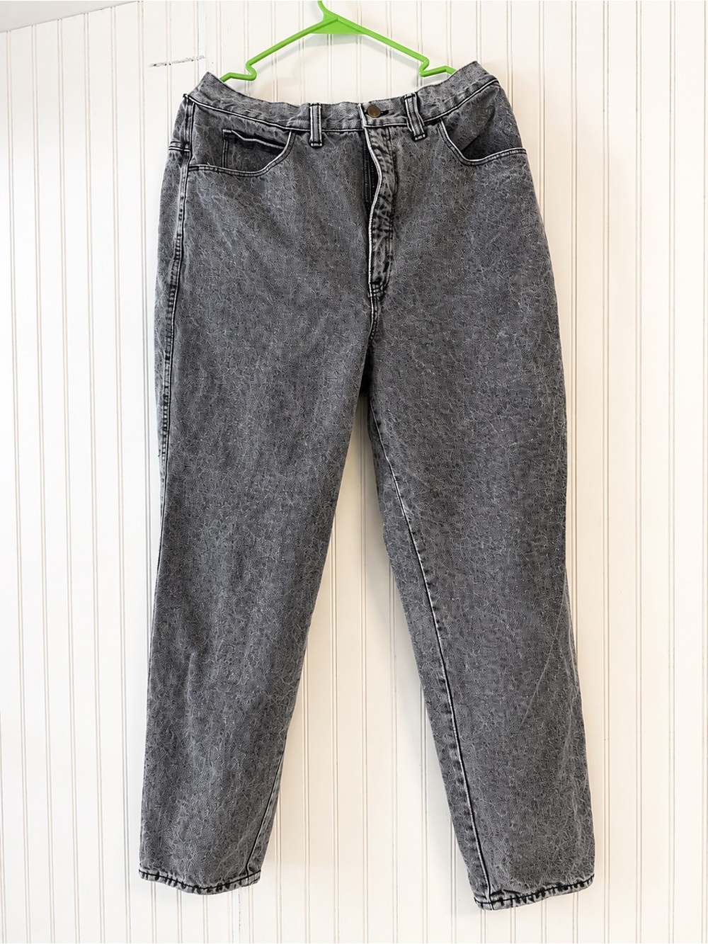 Venezia Women's Washed Gray High-Rise Straight Jeans